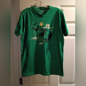 NWOT Peter Pan Green The Musical Graphic T-Shirt